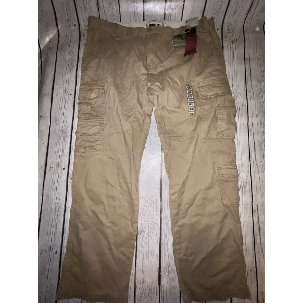 Iron Co. Men's Low Rise Straight Leg Standard Fit Patriot Pant 42x32 Brown